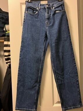 Everlane Straight-Leg Jeans in Dark Blue